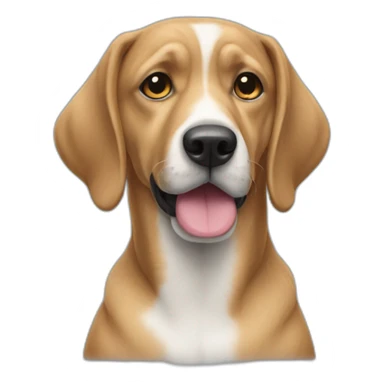 un chien qui porte une chemise bleu sticker