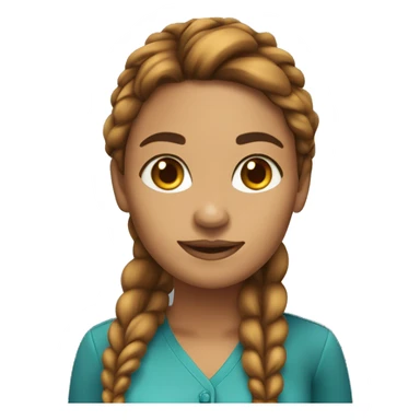 a caramel skin software develper female with conrows sticker