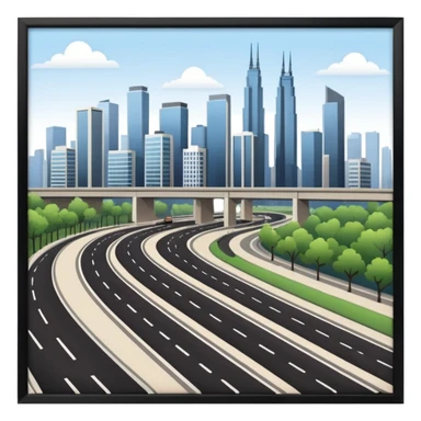 ciudad  y con carretera sticker