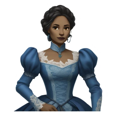 gamora Victorian dress elegant blue  sticker