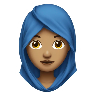 Draped blue top singluar sticker