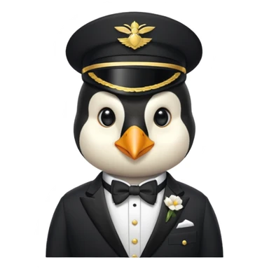 classy penguin soldier sticker