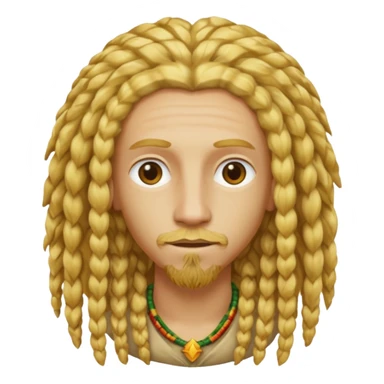 cabelo estilo rastafari loiro sticker
