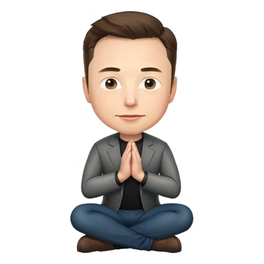 Elon musk kneeling sticker
