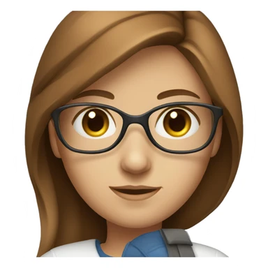 developer girl with laptop brown-hair and blue eyes sticker