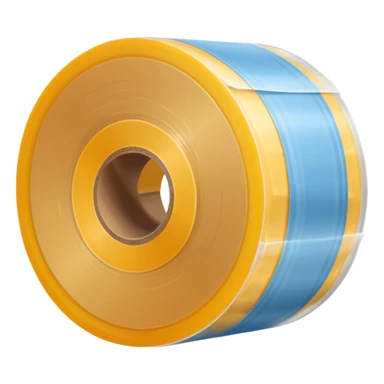 A roll of plastic film wrapping for food  sticker