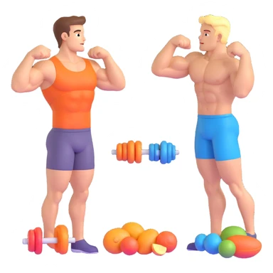 Infographic about vitamins, amino acids, and minerals on the left that restore muscles on the right, based on this image sticker