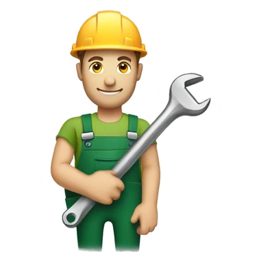  Irish worker with a wrench in his hands sticker