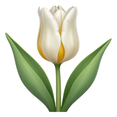 white tulipe sticker
