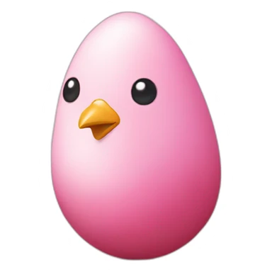 pink chicken egg sticker