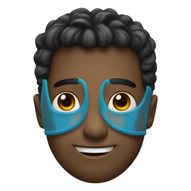 Bleu hreat with A sticker