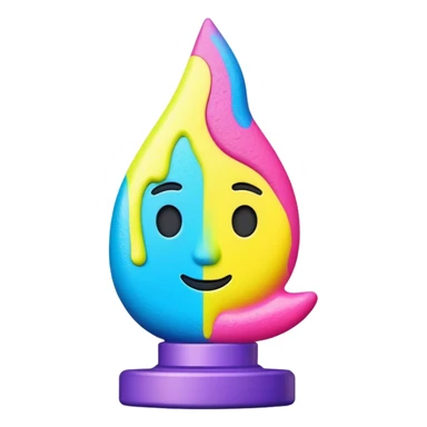 sculpture, highlighter,powder sticker