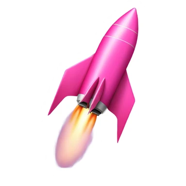 pink rocket sticker