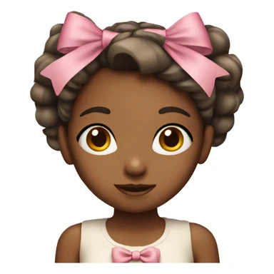Girl with a bow on the head  sticker