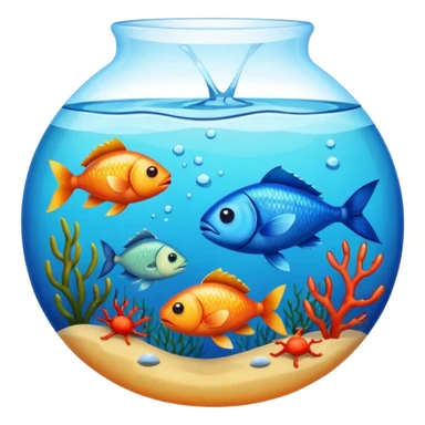 live fish and crabs sticker