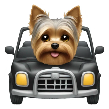Yorkie driving  sticker