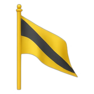 Yellow flag right side  sticker