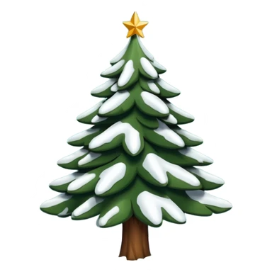 Sapin de Noël avec de la neige  sur les branches  sticker