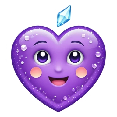 glitter purple no cancel sticker