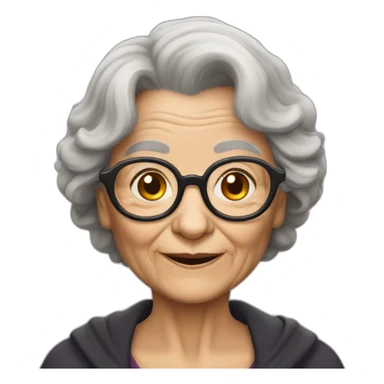 Old woman look like harry potter sticker