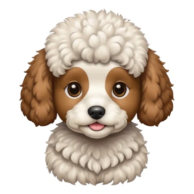 Cute crippled poodle puppy sticker