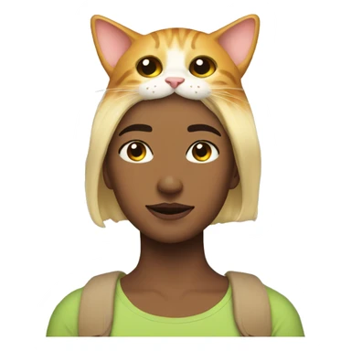 Me with a cat on my head sticker