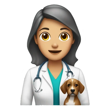 Mujer veterinaria con perro sticker