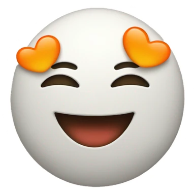 Smiling face with orange heart eyes sticker