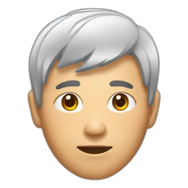 asian guy with funky haircut sticker