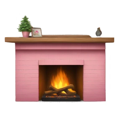 Winter Pink FirePlace sticker