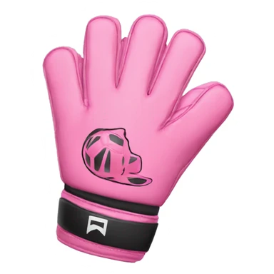 Pink soccer goalie gloves sticker