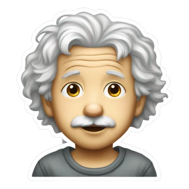 albert einstein child sticker sticker