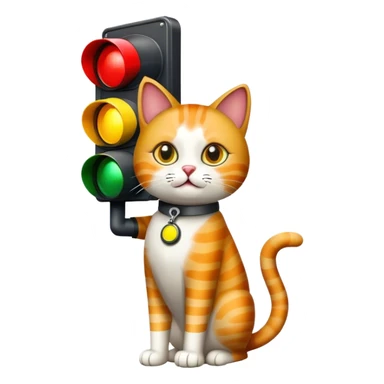 gato semaforo sticker