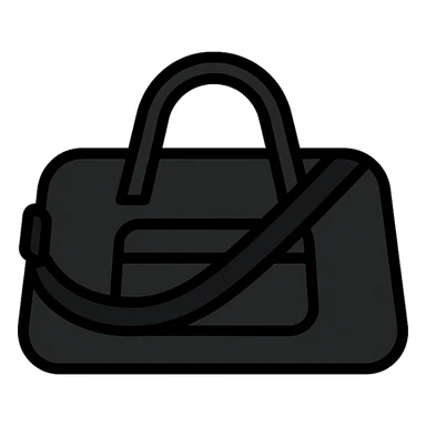 all black duffle bag with black strap sticker