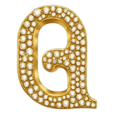 Gold and diamonds letter G sticker