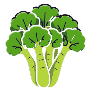 A baby broccoli sticker