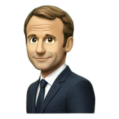 Macron dans un arbes qui fait un doit sticker