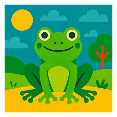 Frog sticker