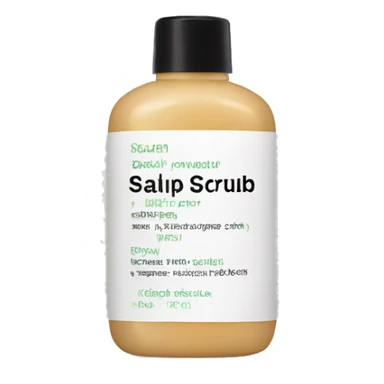 bottle of scalp scrub with label sticker