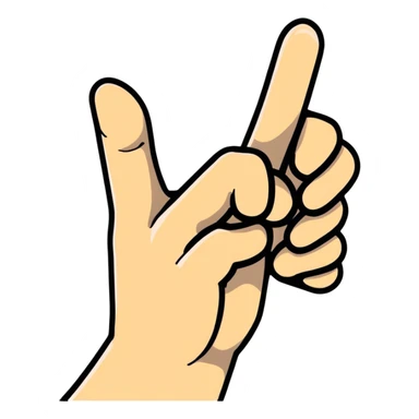 pointing finger sticker