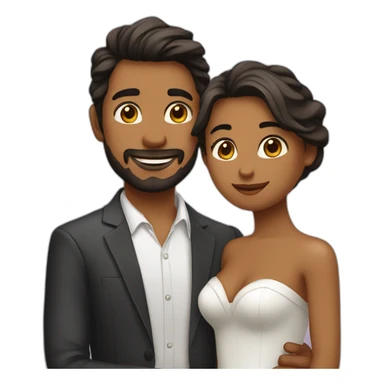 Pareja enamorados besándose sticker