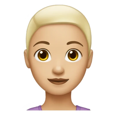 A bald head light skin girl sticker