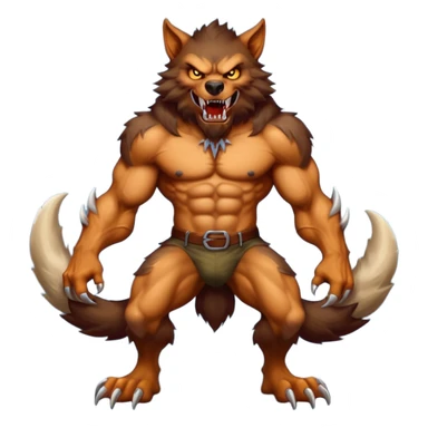 Werewolf mixed with a monster  full body sticker