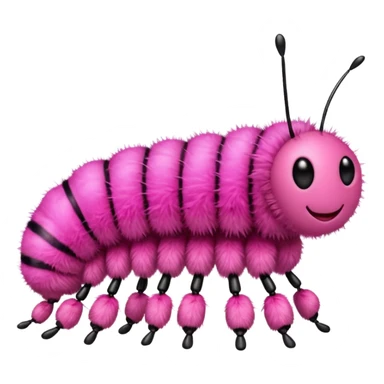 Caterpillar Pink Insect sticker