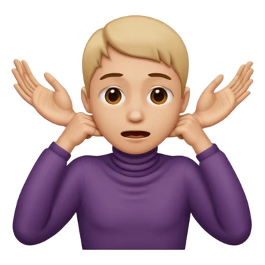 a bust of a person pretending to strangle themselves sticker