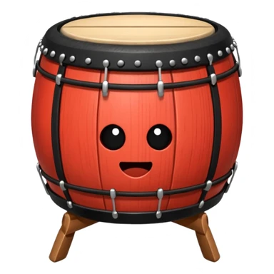 taiko drum in black sticker