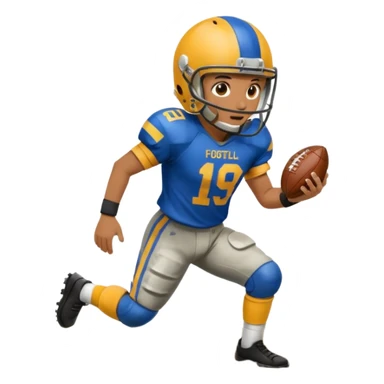 A person playing football on the field sticker