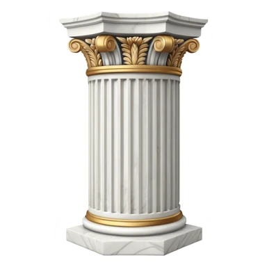 generate beautiful greek marble pillar intricate sticker