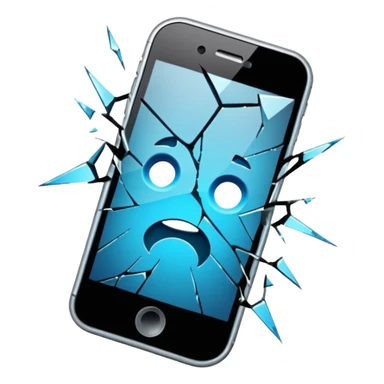 cracked phone screen sticker