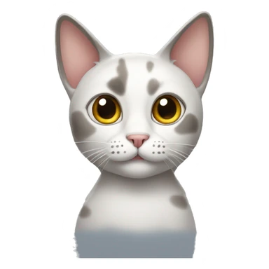A cat with big eyes and small ears  sticker